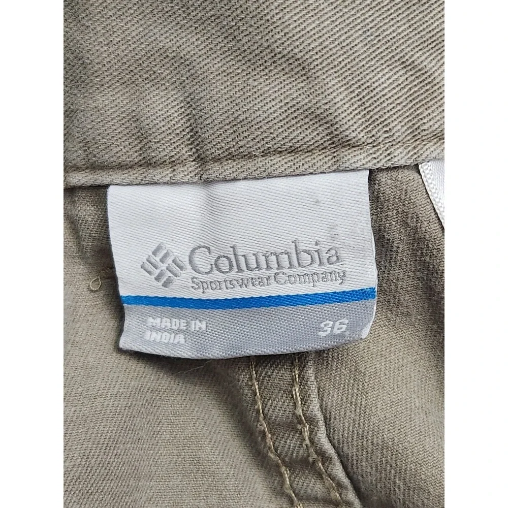 Columbia Sportswear Men's Size 36 Beige Cotton Cargo Shorts Outdoor Hiking - Picture 6 of 6